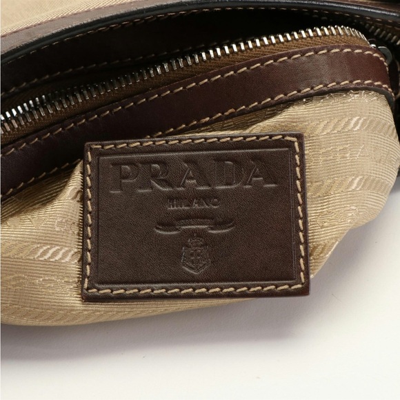 Authentic Prada Jacquard Logo Canvas with leather Messenger bag - Picture 4 of 7